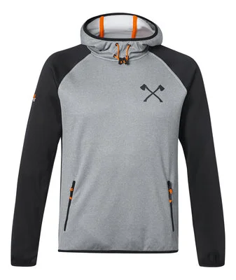 Φούτερ με κουκούλα "athletic" ανθρακί, S